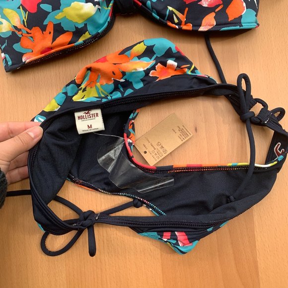 hollister matching floral navy bikini set - Picture 12 of 15